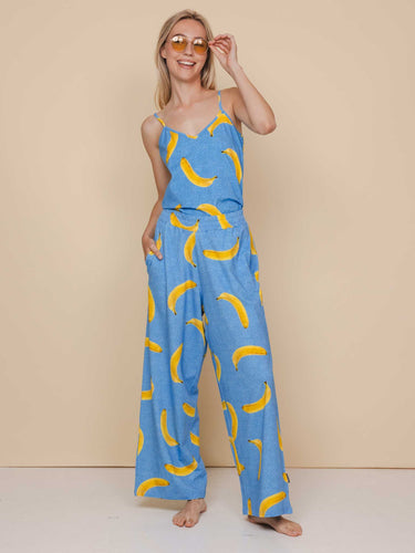 Banana Blue Top and Wide pants set Women