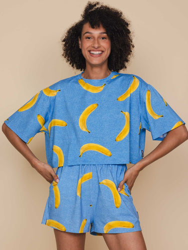 Banana Blue Cropped T-shirt and Shorts set Women