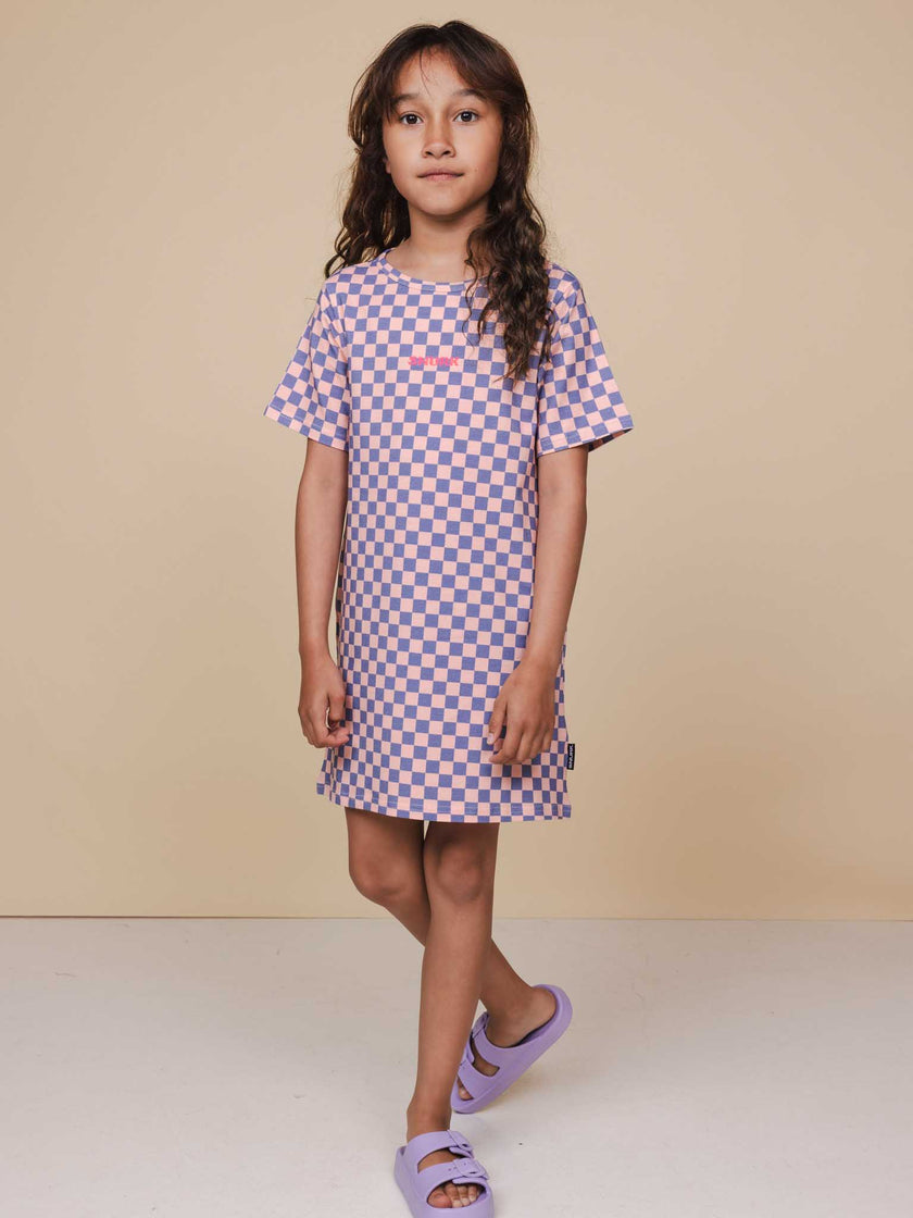 Check T-shirt Dress Kids