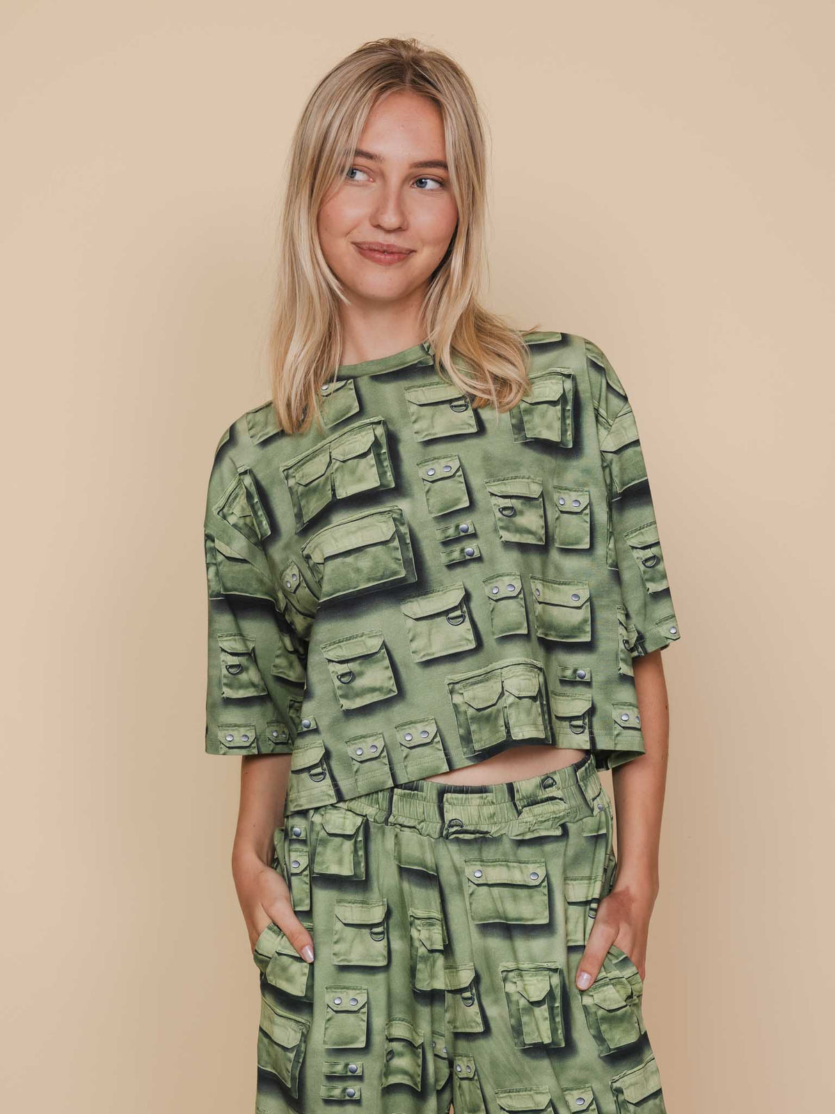 In The Pocket Cropped T-Shirt Dames