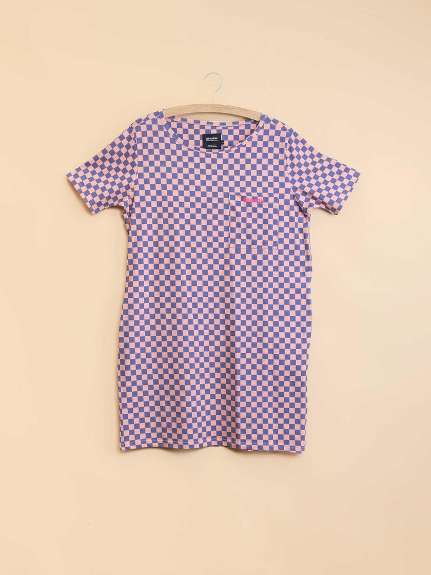 Check T-shirt Dress Dames