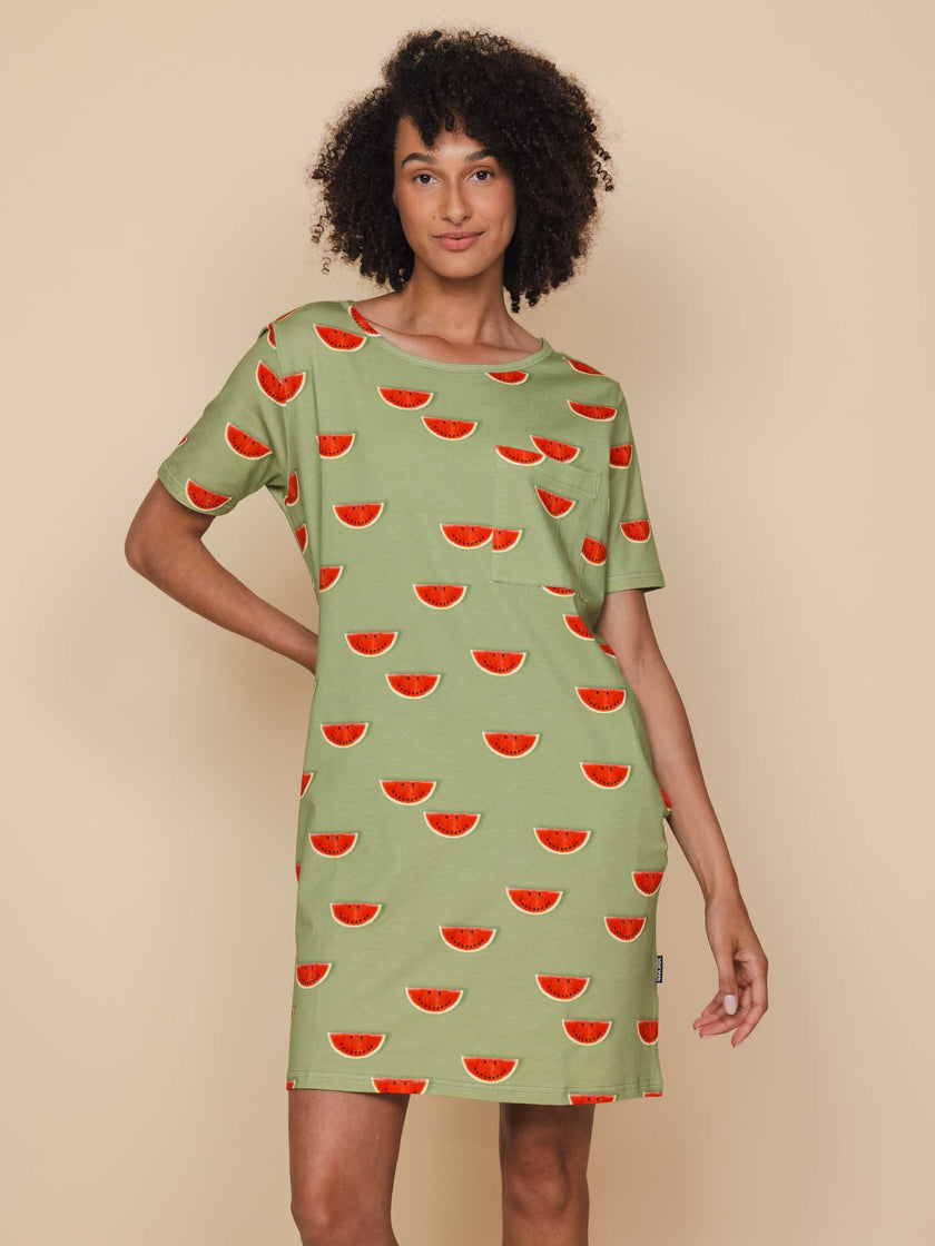 Watermelon T-shirt Dress Women