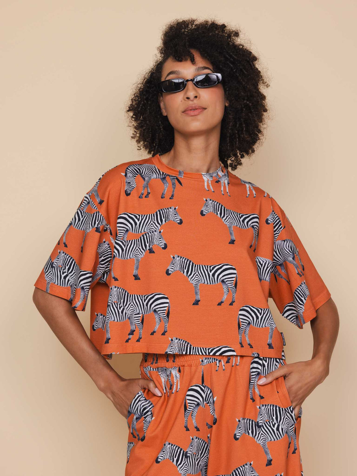 Zebras Crop Top Dames