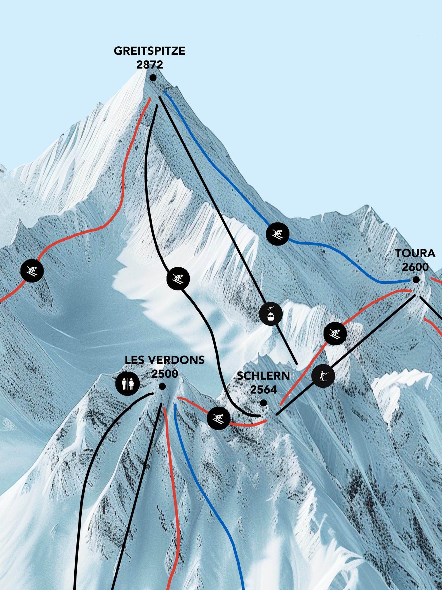 Ski Map Print - SNURK