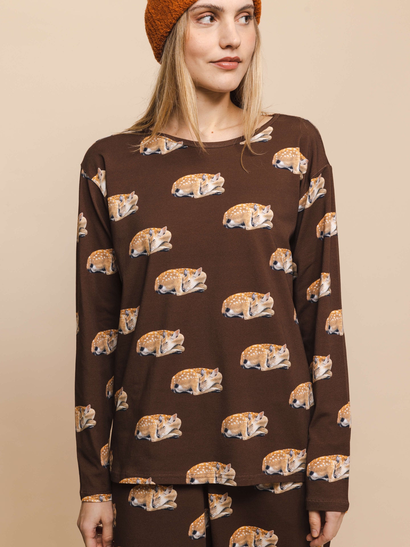 Sleeping Deer Long Sleeve Shirt