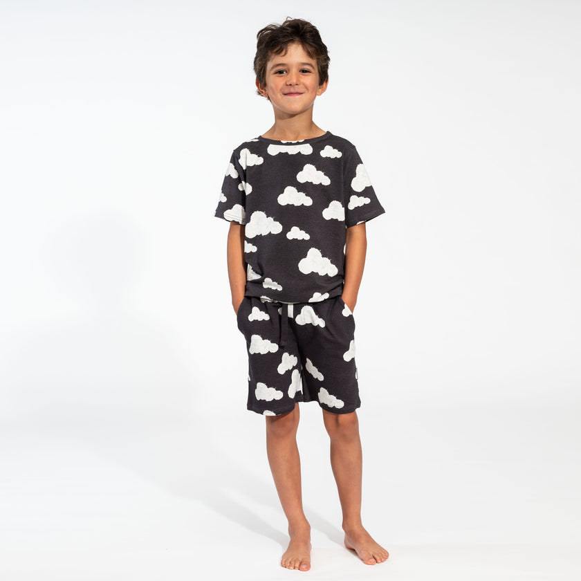 Cloud 9 Grey Black Shorts Kids
