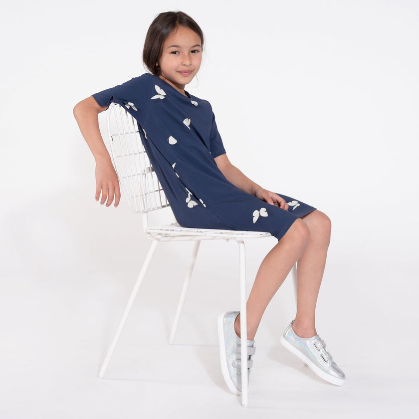 Butterfly Blue T-shirt Dress Kids