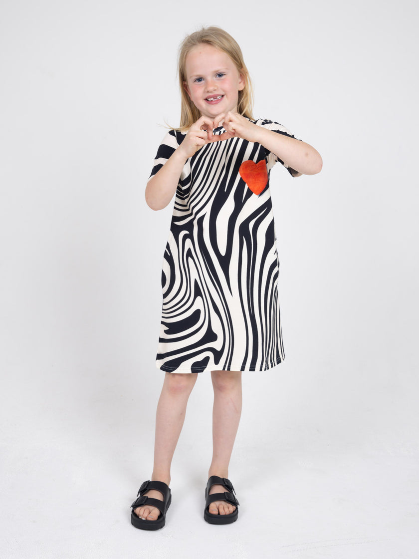 Zebra Love T-shirt Dress Kids