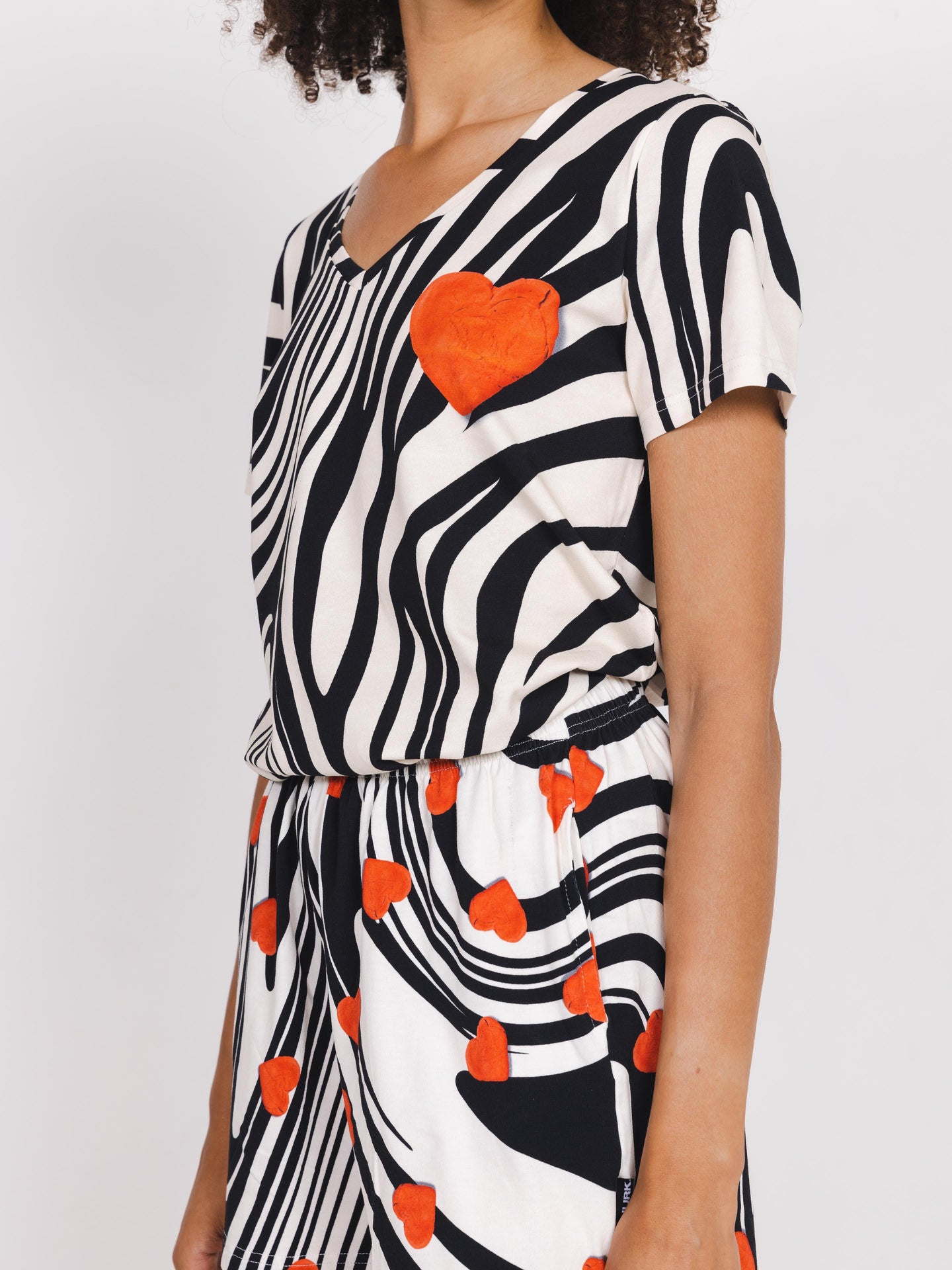 Zebra Love T-shirt v-hals Dames - SNURK
