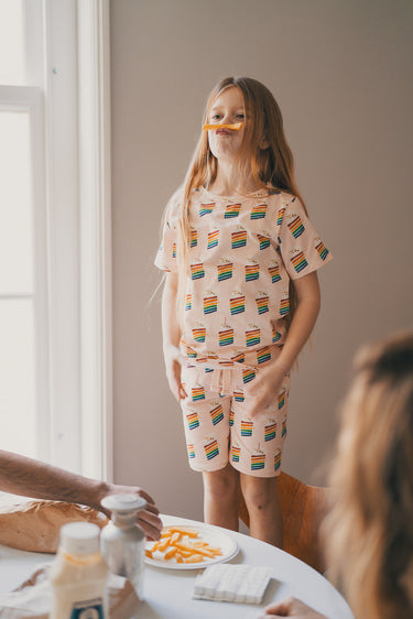 Rainbow Cake Shorts Kids