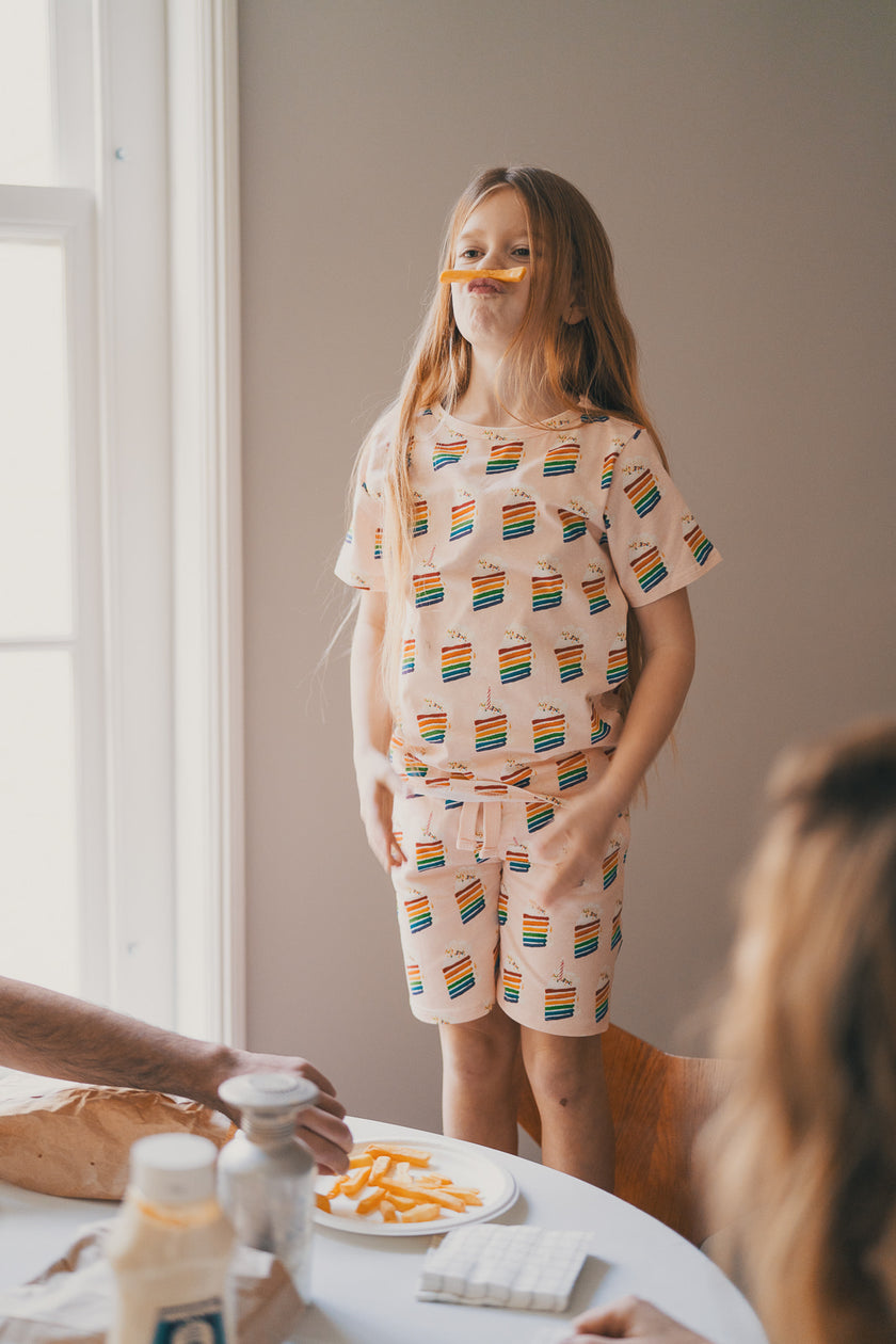 Rainbow Cake Shorts Kids