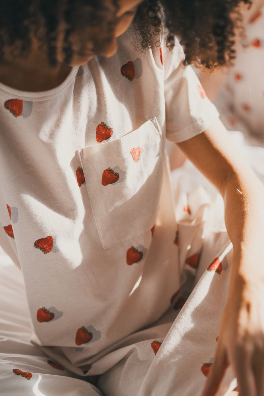 Strawberries T-shirt Dress Dames