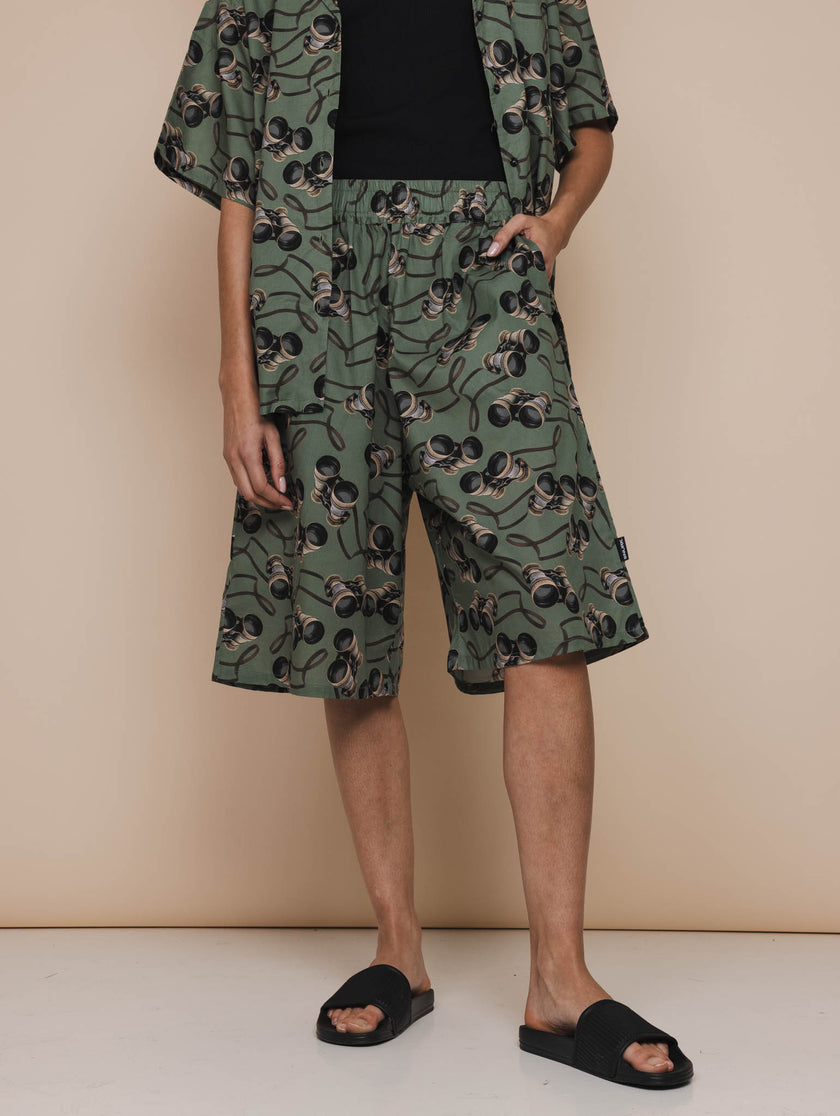 Binoculars Wide-Leg Shorts