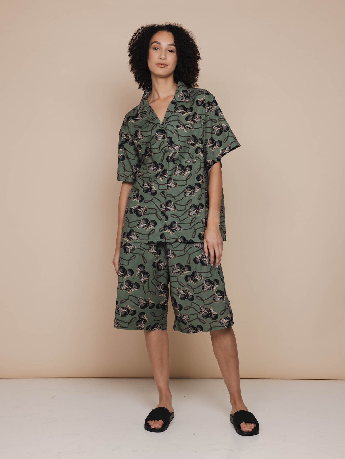 Binoculars Button Up set Dames