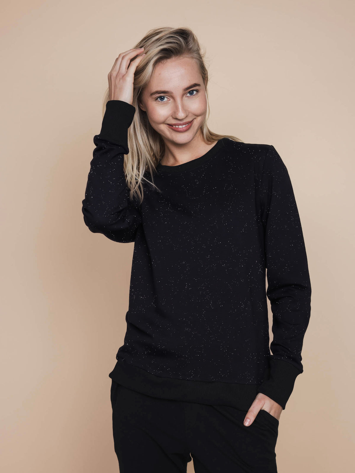 Black Speckled Sweater Dames