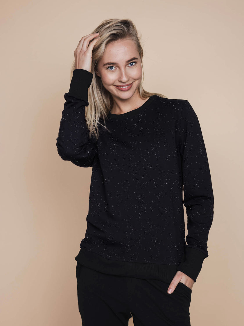 Black Speckled Sweater Dames