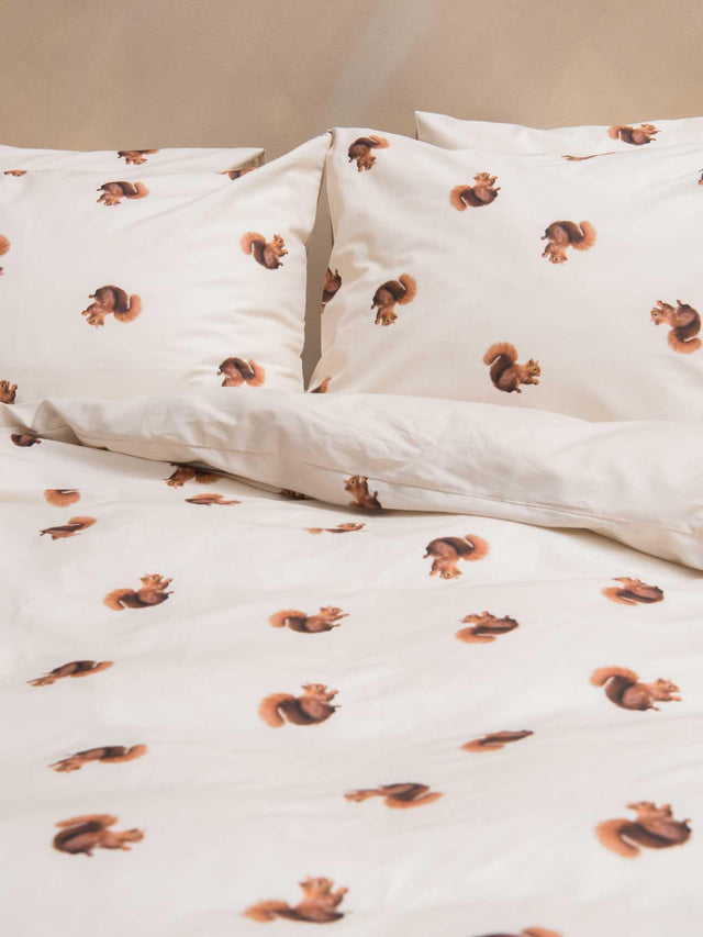 Squirrels Beige duvet cover