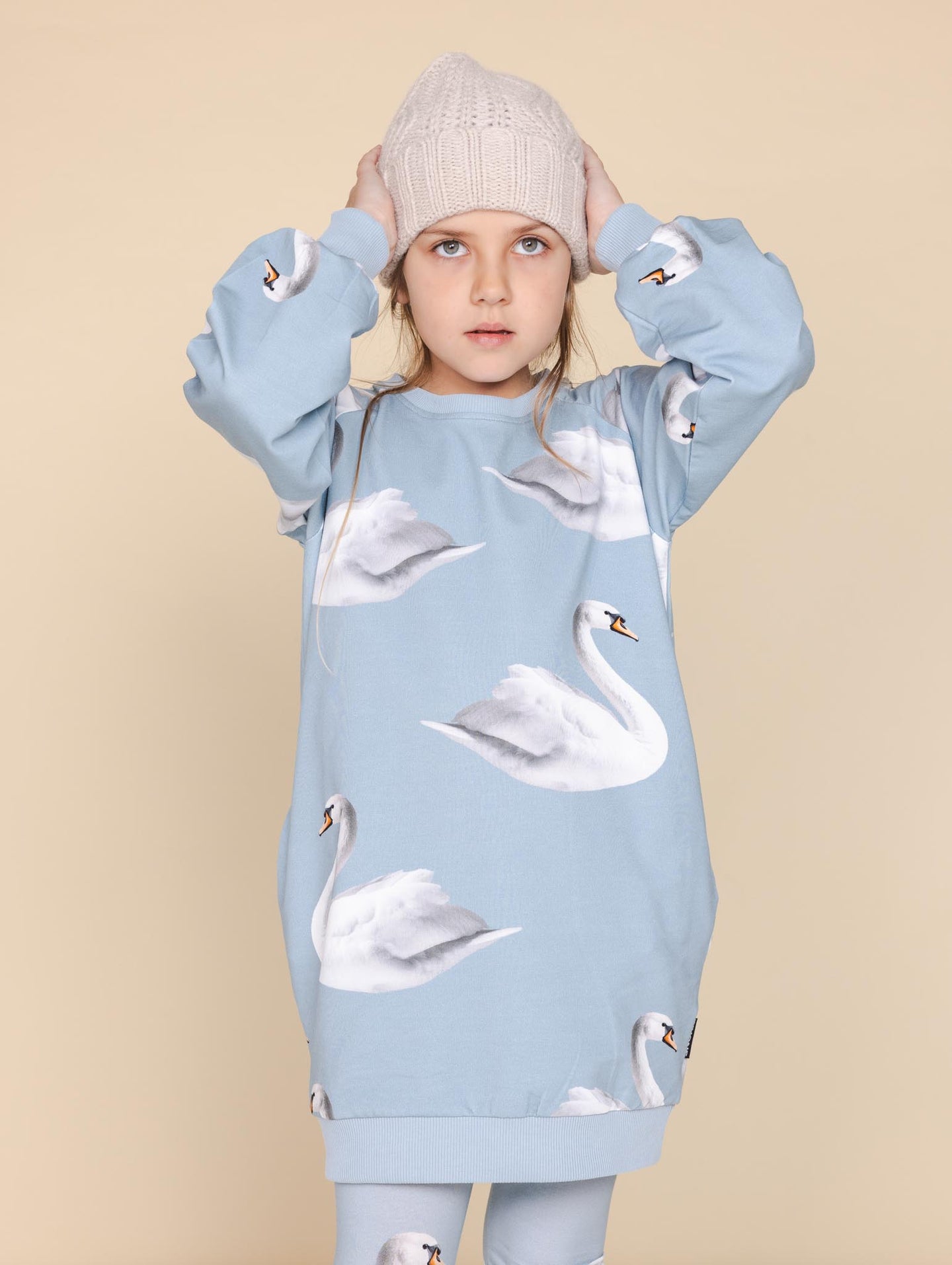 Swan Sweater Dress Kids
