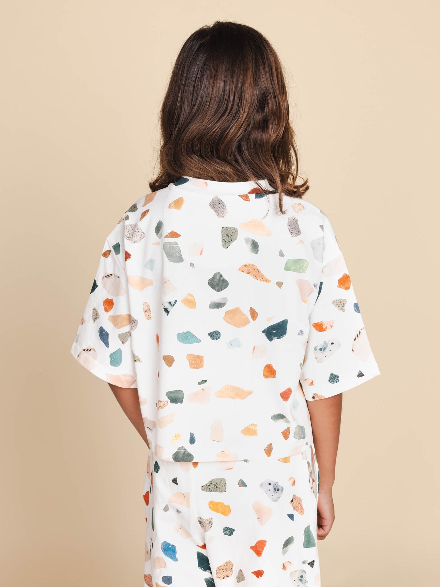 Terrazzo Cropped T-Shirt Kids