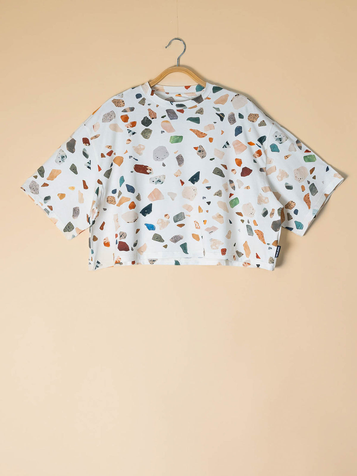 Terrazzo Cropped T-Shirt Dames - SNURK