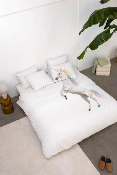 Unicorn White dekbedovertrek
