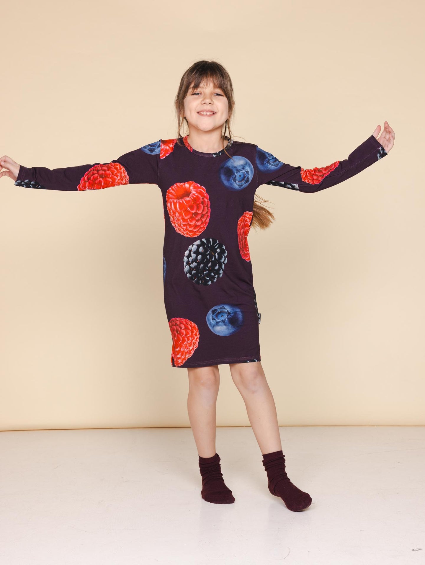 Very Berry Long Sleeve Dress Kids