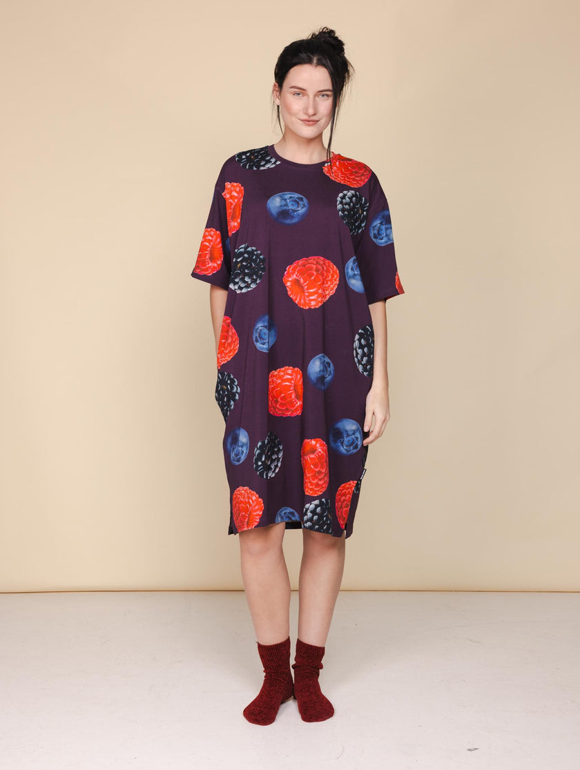 Very Berry Relaxed Tee Dress Dames