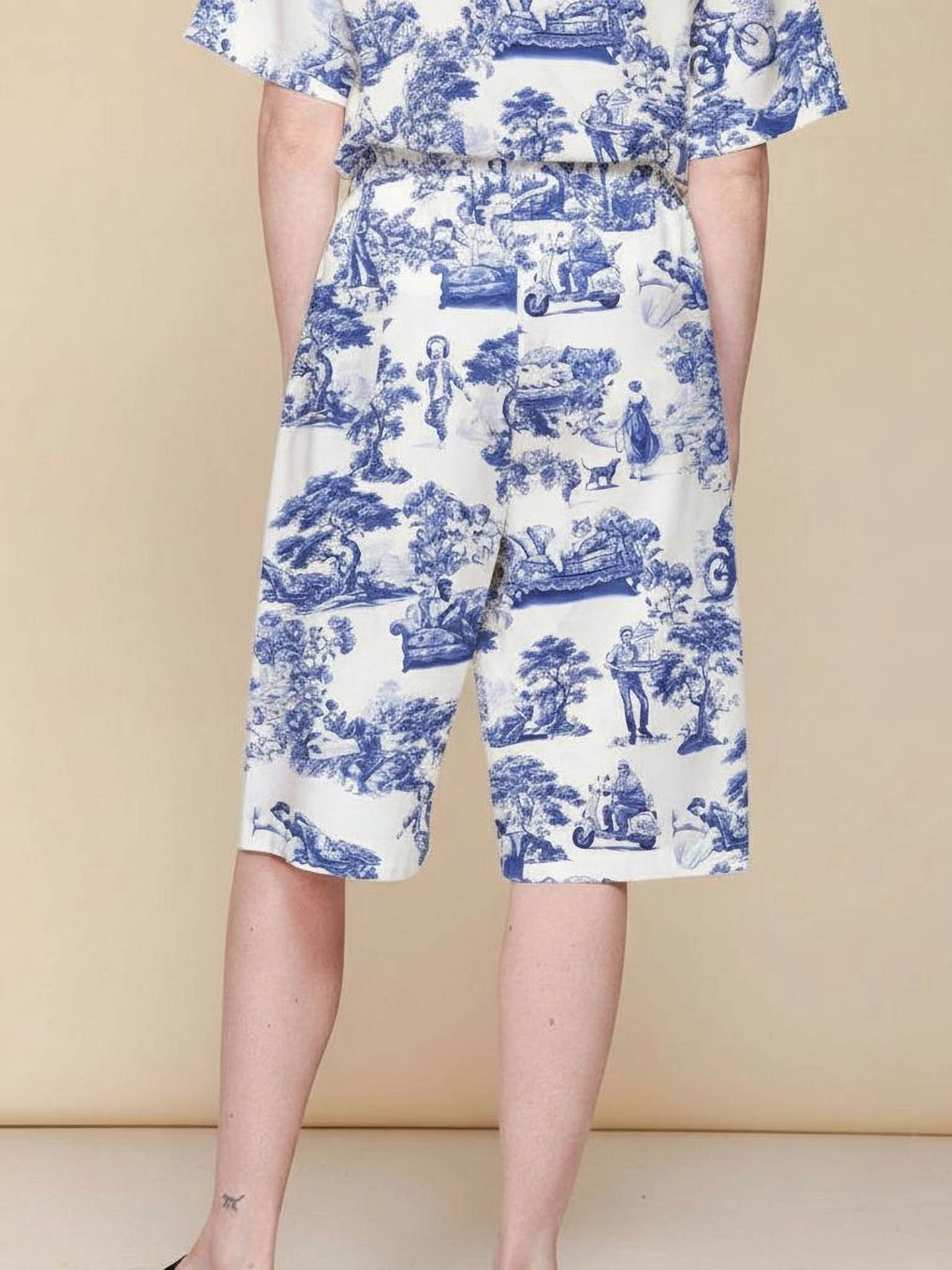 Toile De Modern Joy Wide-Leg Shorts