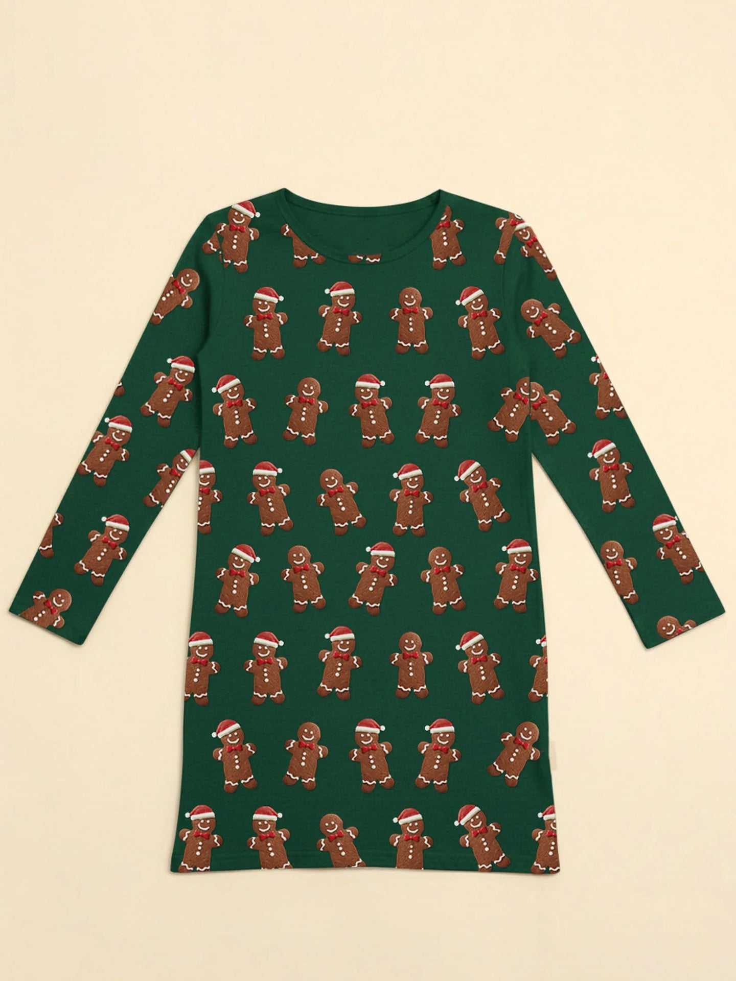 Xmas Cookies Long Sleeve Dress Kids - SNURK
