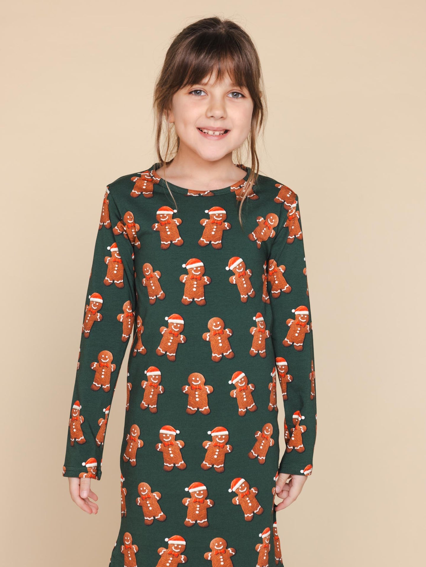 Xmas Cookies Long Sleeve Dress Kids