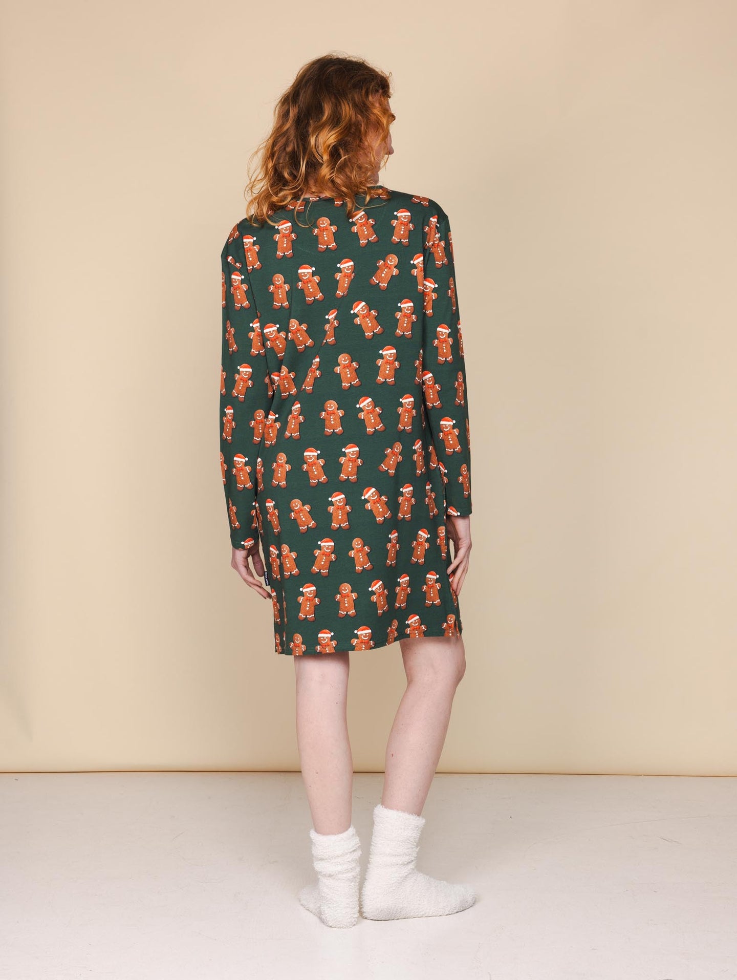 Xmas Cookies Long Sleeve Dress Women