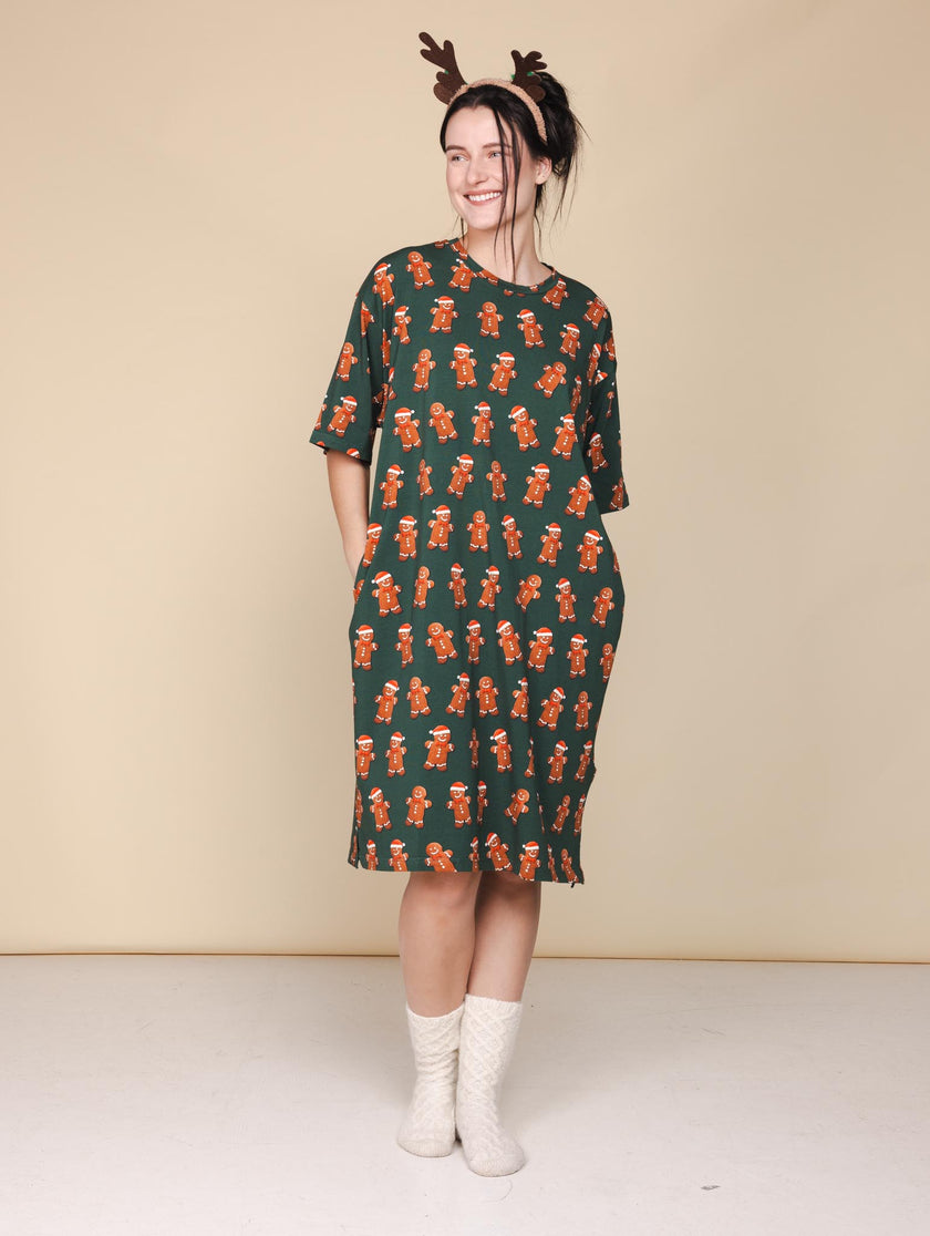 Xmas Cookies Relaxed Tee Dress Dames
