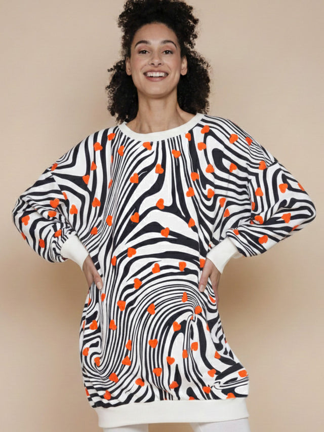 Zebra Love Sweater Dress