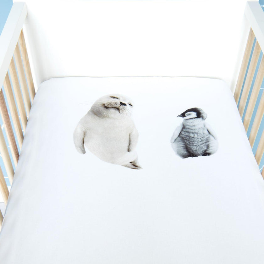 Arctic Friends Baby Bed Fitted Sheet