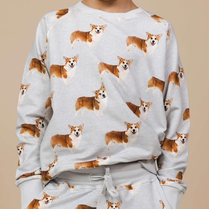 Corgi Time Sweater Kids