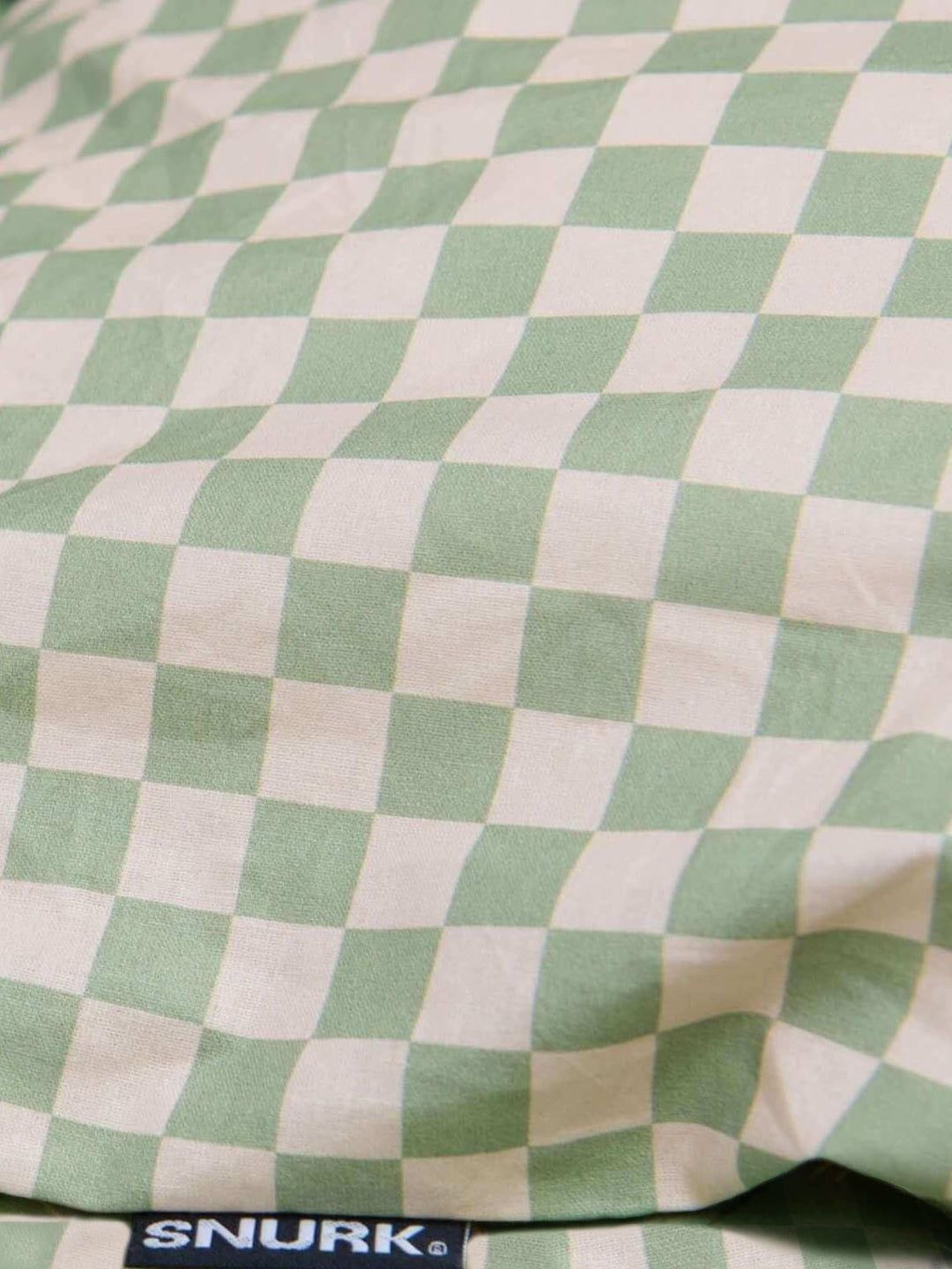 Check Green Beige dekbedovertrek - SNURK