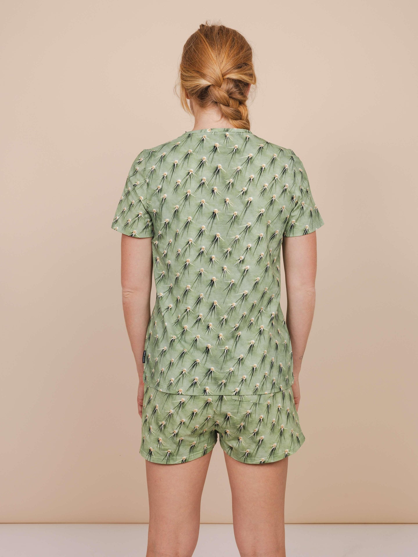 Cozy Cactus V-neck T-shirt en Korte Broek set Dames - SNURK