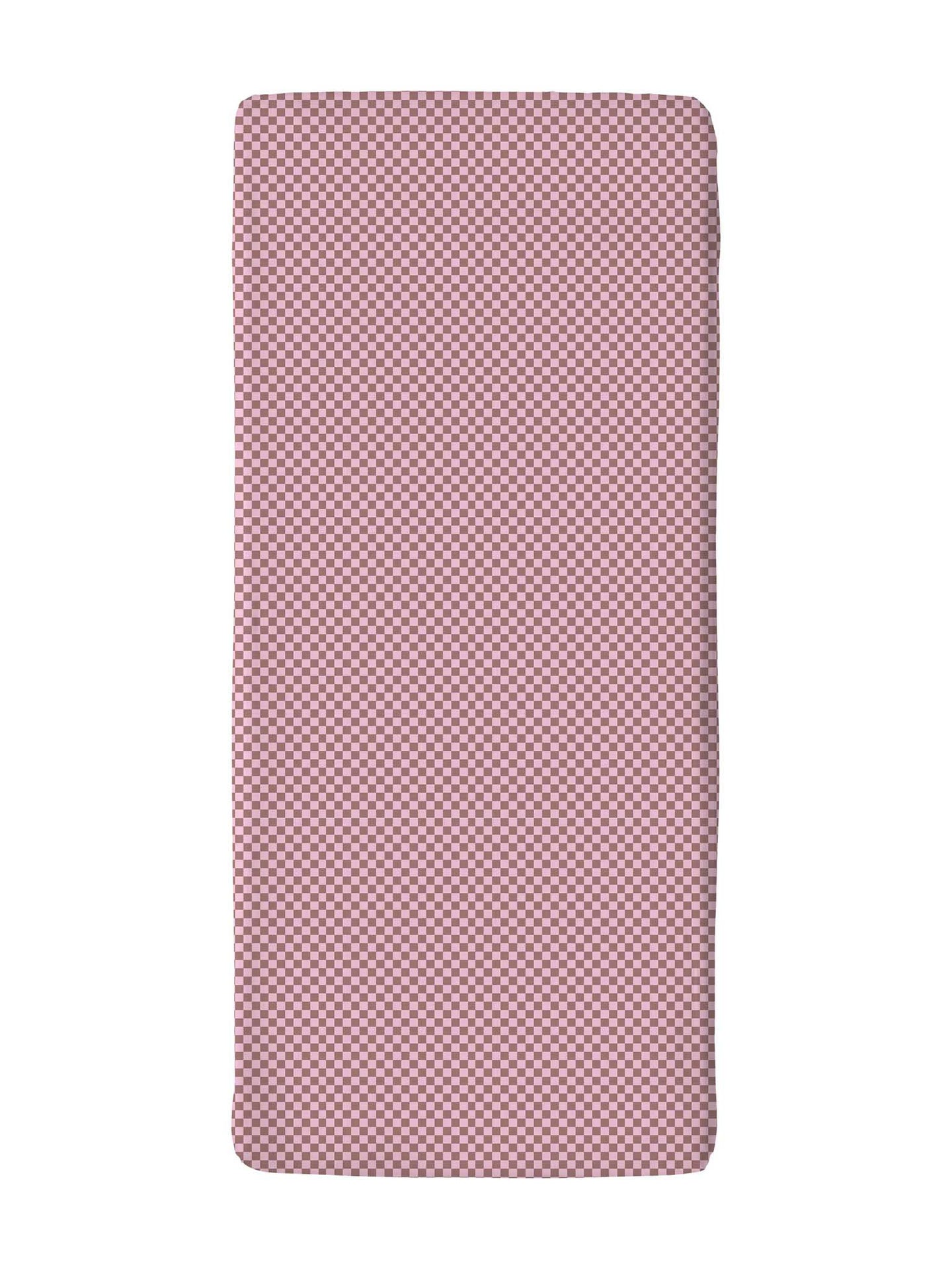 Check Double Pink hoeslaken - SNURK