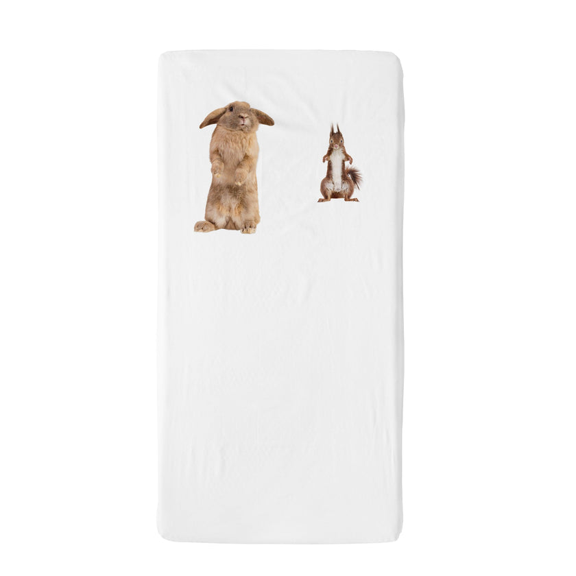 Furry Friends Baby Crib fitted sheet