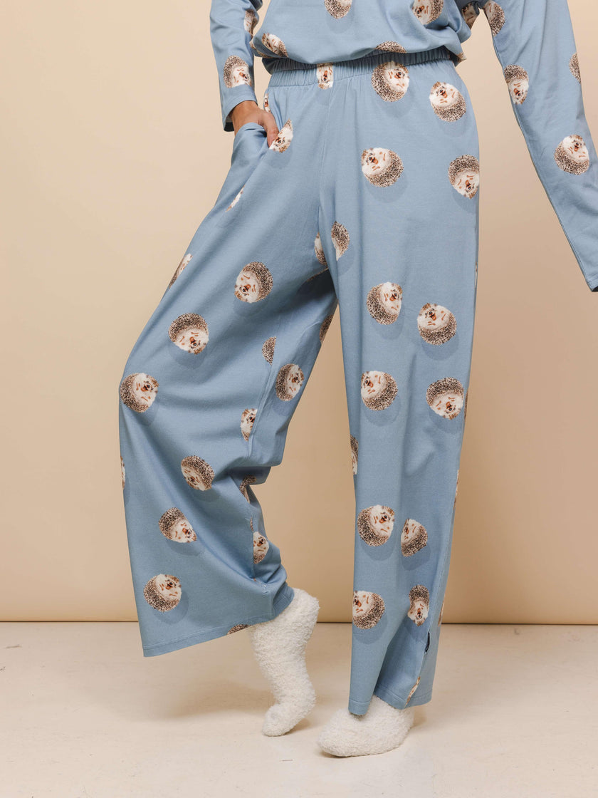 Hedgy Blue Wijde broek Dames