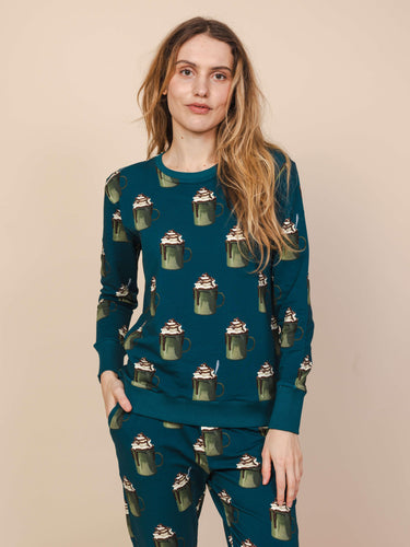 Hot Choco All Over Sweater Dames