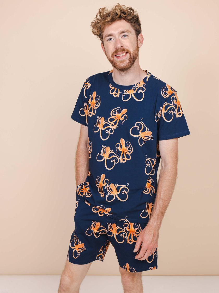Octopus T-shirt and Shorts set Men