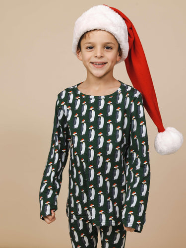 Penguin Xmas Long Sleeve T-shirt Kids