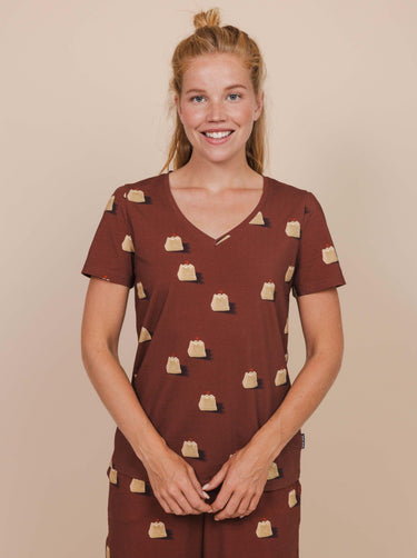 Sandy Castles V-neck T-shirt Dames
