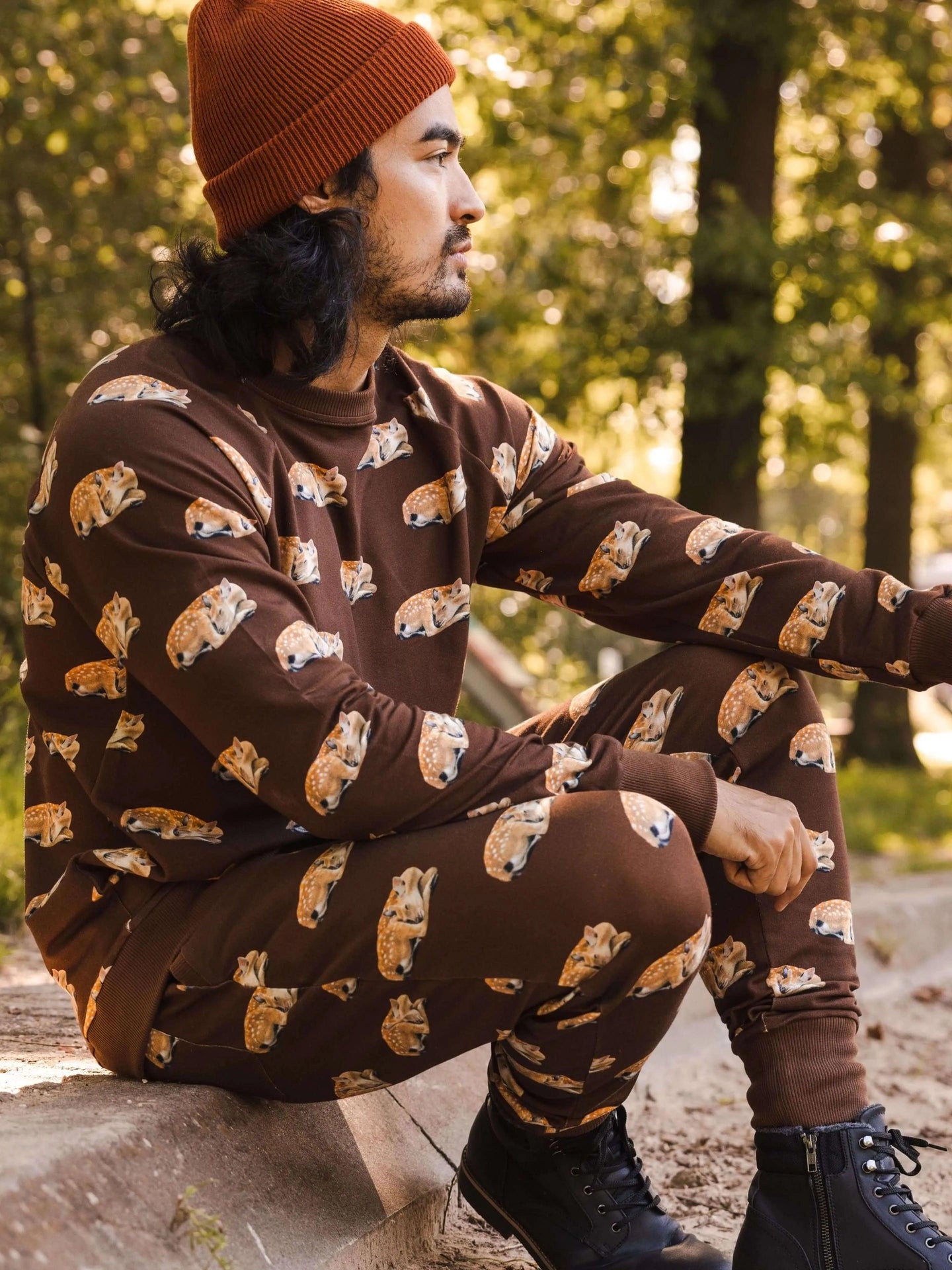 Samoa top heren bruin