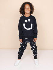 Smiles Black Sweater and Pants set Kids