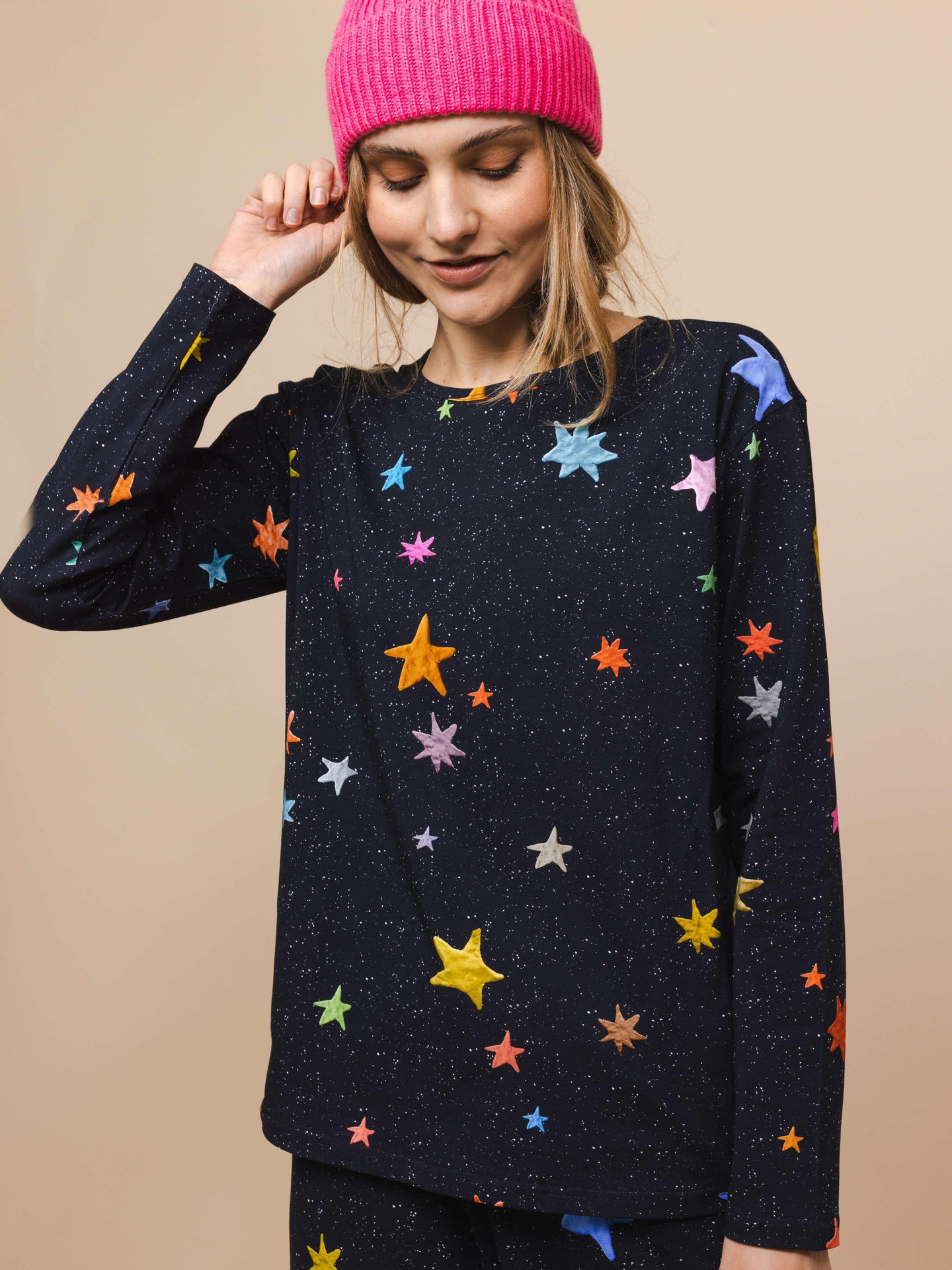 Starry Night T-shirt lange mouwen Dames - SNURK