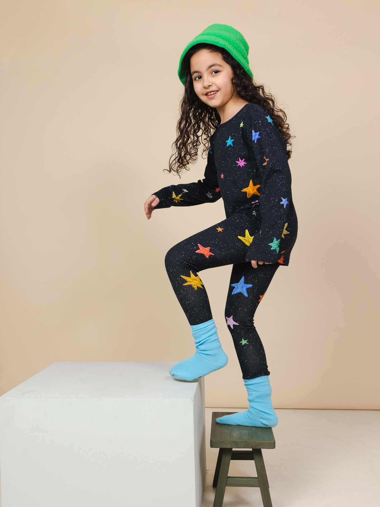 Starry Night T-shirt lange mouwen en Legging set Kinderen - SNURK