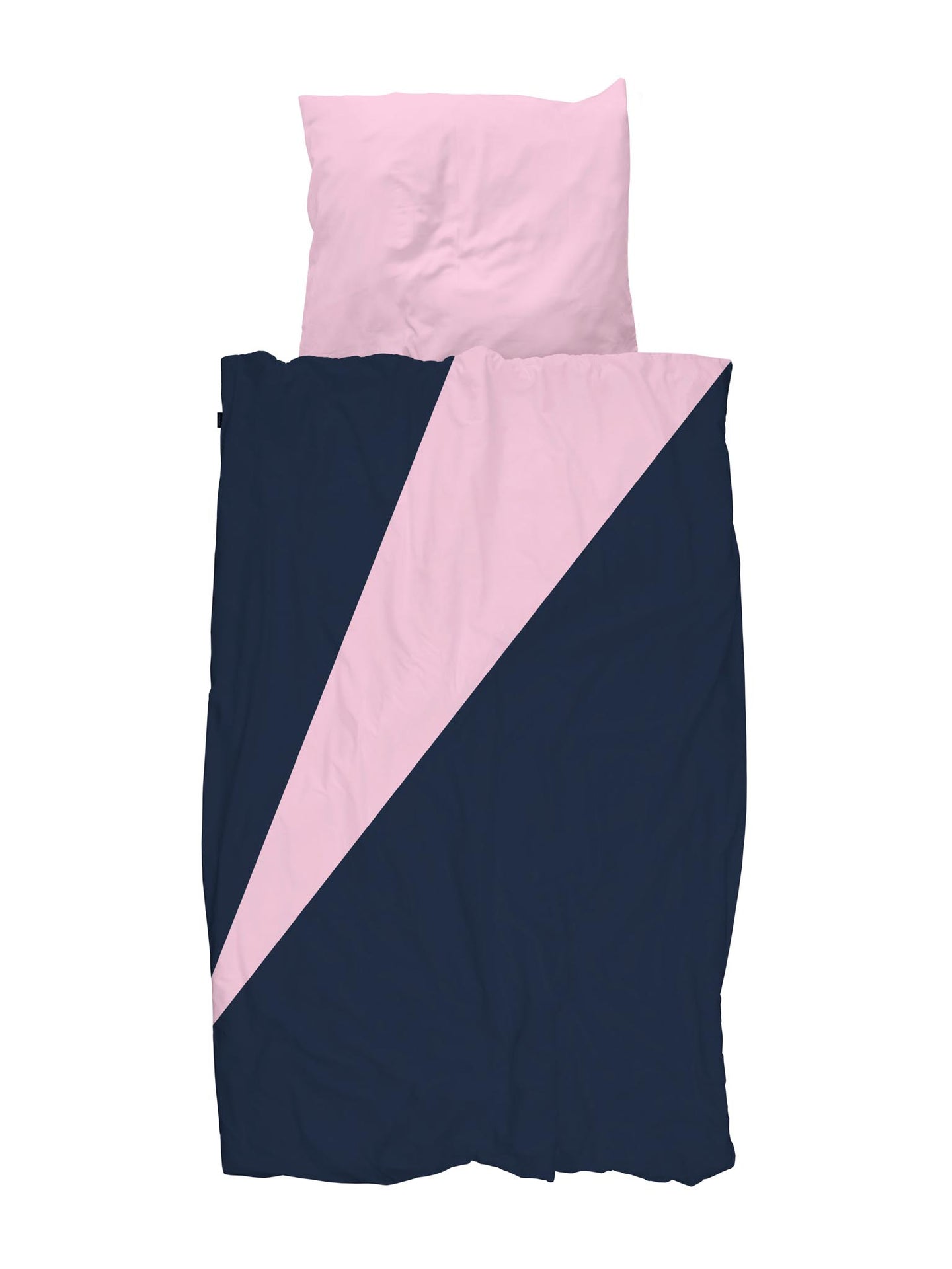 Colorblock Navy Pink dekbedovertrek - SNURK