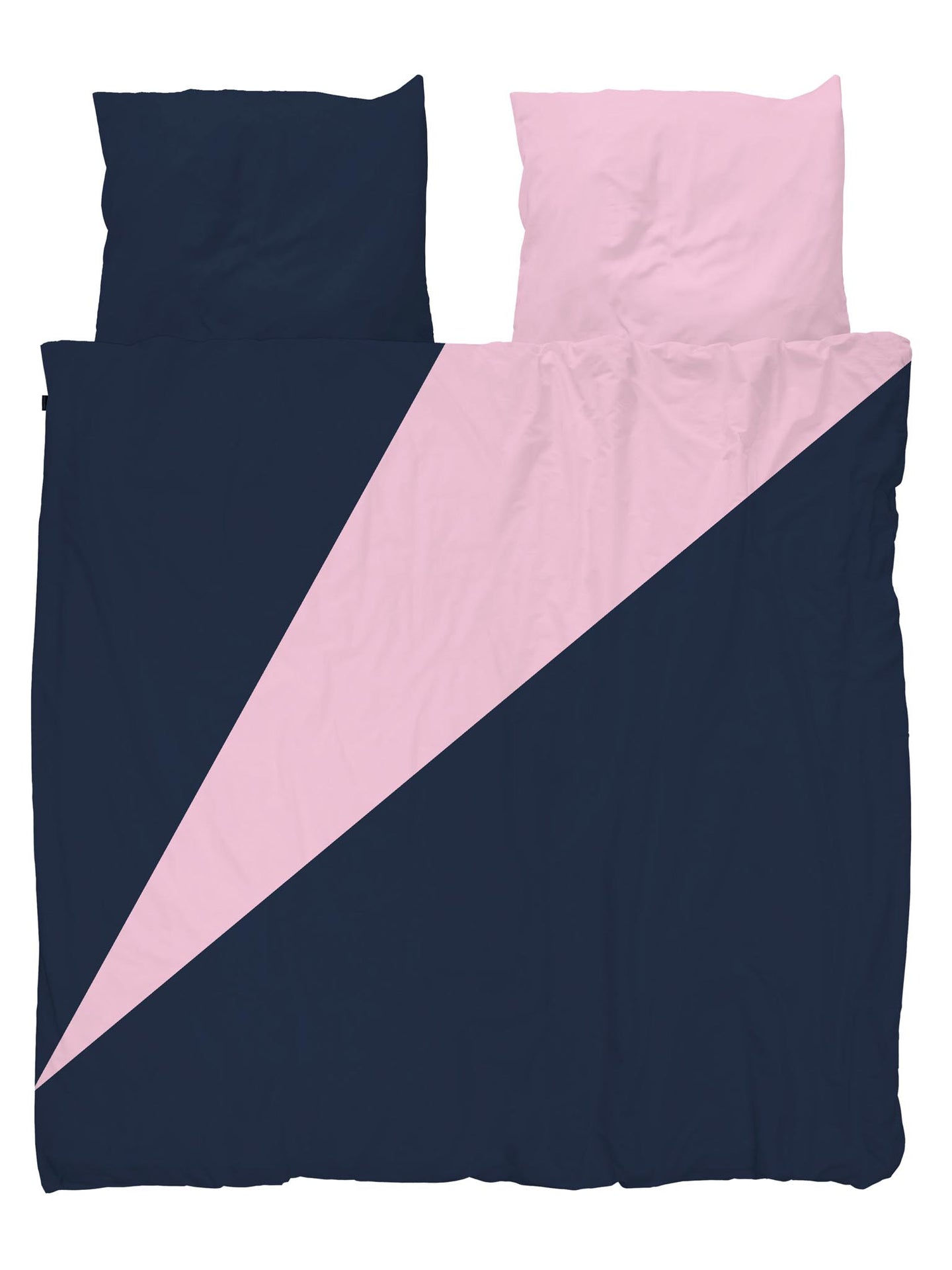 Colorblock Navy Pink dekbedovertrek - SNURK